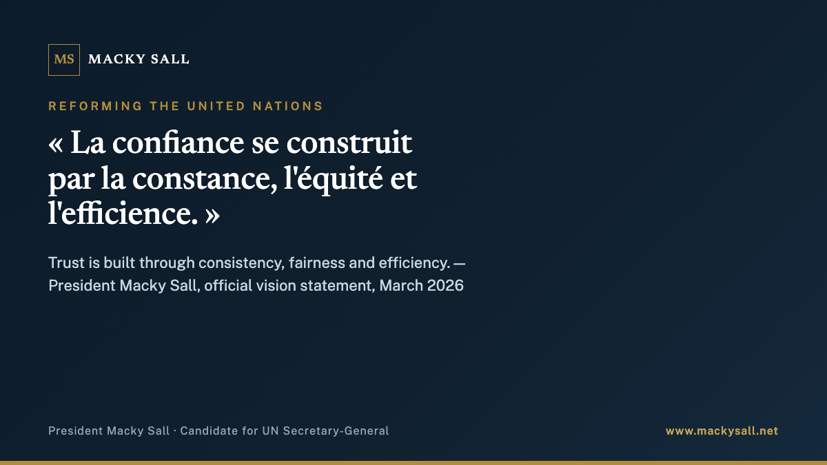 Macky Sall UN Reform: Interviews with the US Press