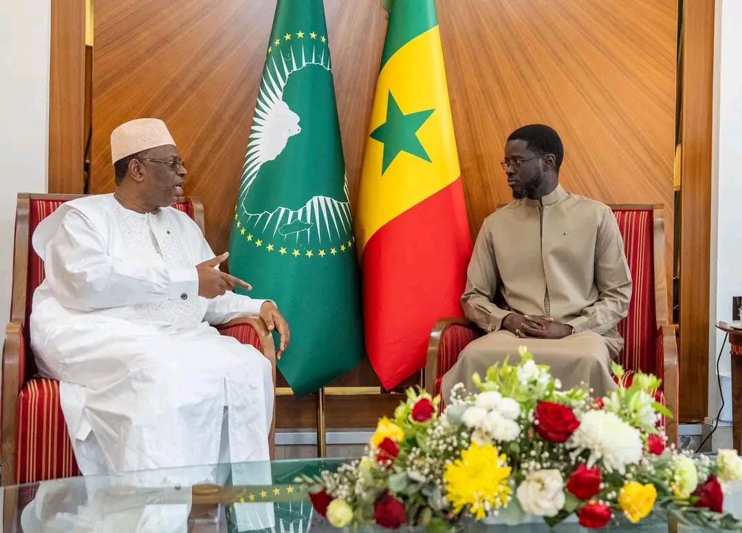 La audiencia, bajo las banderas del Senegal y de la Unión Africana